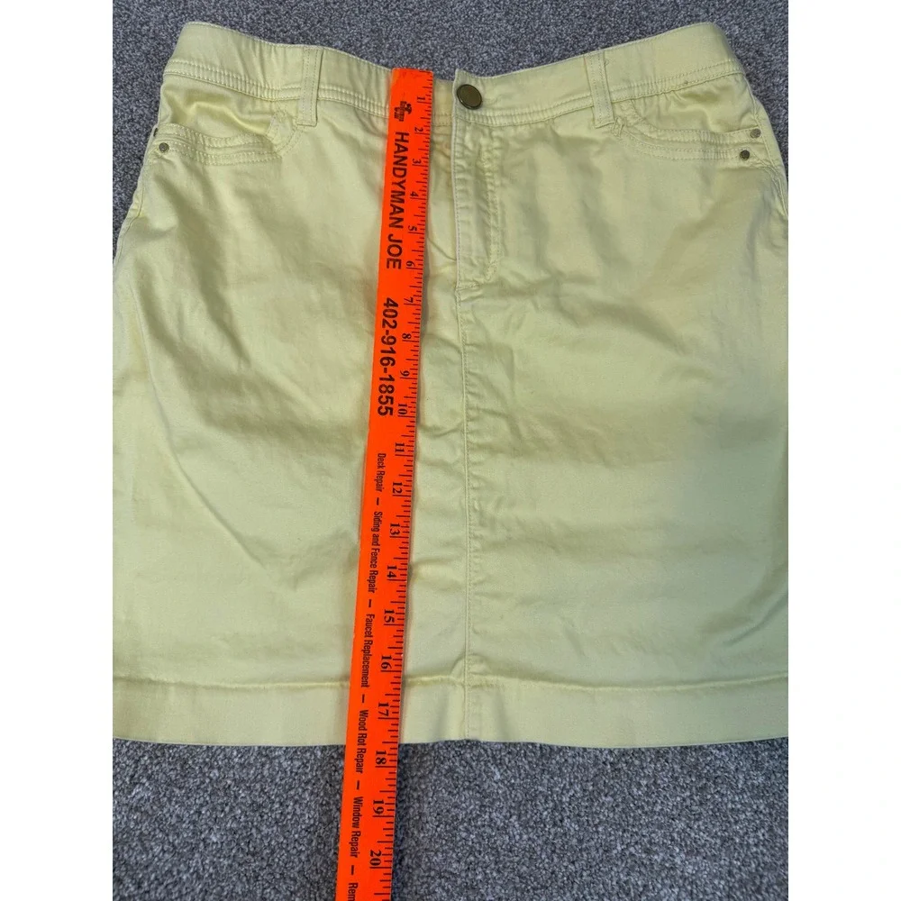 Charter Club Womens Yellow‎ Cotton Blend Skort 10 Mini Skirt Built-in Shorts